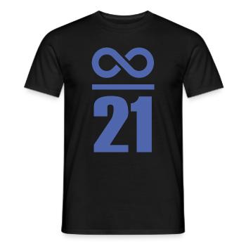 Infinite by 21 Million Bitcoin Infinite Who - Men's T-Shirt - black - Front - AI Model Male 178 light (178cm)