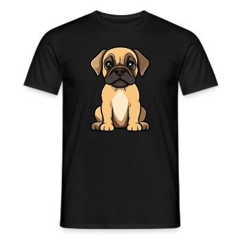 Bullmastiff Dog Cute - Men's T-Shirt - black - Front - AI Model Male 178 light (178cm)