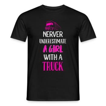Truck driver Truck driver Professional driver - Men's T-Shirt - black - Front - AI Model Male 178 light (178cm)