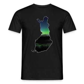 The map of Finland - Men's T-Shirt - black - Front - AI Model Male 178 light (178cm)