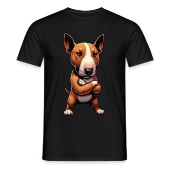 No Miniature Bull Terrier Bully Bull Terrier Owner - Men's T-Shirt - black - Front - AI Model Male 178 light (178cm)