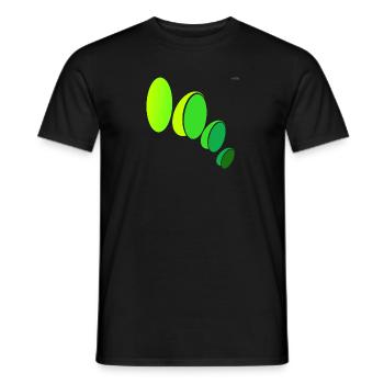 Ellipses #5 - playing with geometry - Men's T-Shirt - black - Front - AI Model Male 178 light (178cm)