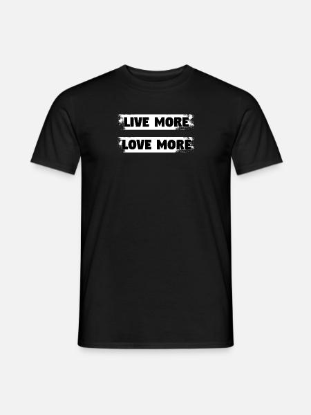 love more - Männer T-Shirt - Schwarz
