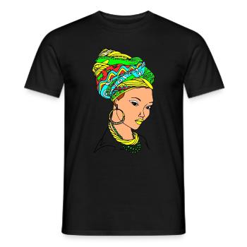 Mama africa - Men's T-Shirt - black - Front - AI Model Male 178 light (178cm)