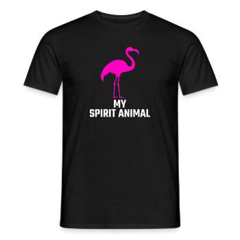 Flamingo, rosa Vogel, tropischer Vogel - Männer T-Shirt - Schwarz - Vorne - AI Model Male 178 light (178cm)