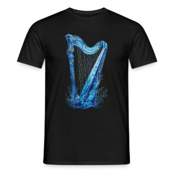 Fisch Harfe - Männer T-Shirt - Schwarz - Vorne - AI Model Male 178 light (178cm)