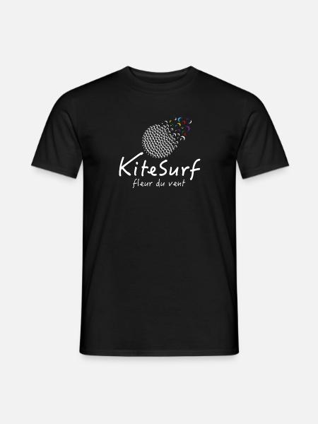 Kitesurf fleur du vent - T-shirt homme - noir