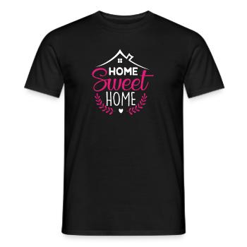 Home Sweet Home, home is the most beautiful - Men's T-Shirt - black - Front - AI Model Male 178 light (178cm)