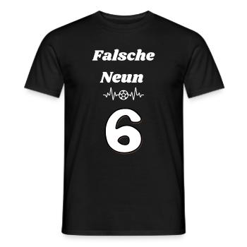 Falsche neun - Männer T-Shirt - Schwarz - Vorne - AI Model Male 178 light (178cm)