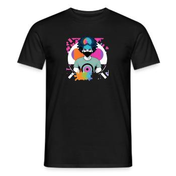 Disco mask - Men's T-Shirt - black - Front - AI Model Male 178 light (178cm)