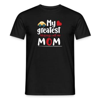 My greatest blessings call me Mom - Men's T-Shirt - black - Front - AI Model Male 178 light (178cm)
