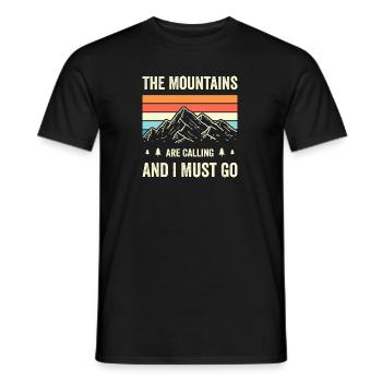 Les montagnes m’appellent et je dois y aller - T-shirt homme - noir - Devant - AI Model Male 178 light (178cm)