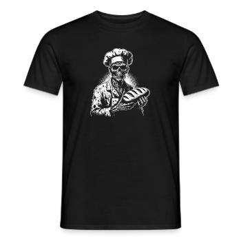 Zombie Bäcker gruseliger Bäcker - Männer T-Shirt - Schwarz - Vorne - AI Model Male 178 light (178cm)