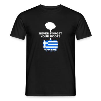 Griechenland Greece Griechische Wurzeln - Männer T-Shirt - Schwarz - Vorne - AI Model Male 178 light (178cm)