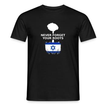 Israel Israeli Roots - Men's T-Shirt - black - Front - AI Model Male 178 light (178cm)