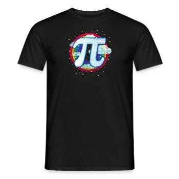 Pi (Regenbogen) - Männer T-Shirt - Schwarz - Vorne - AI Model Male 178 light (178cm)