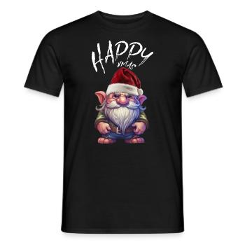 Frohe Weihnachten Wichtel ich hasse weihnachten - Männer T-Shirt - Schwarz - Vorne - AI Model Male 178 light (178cm)