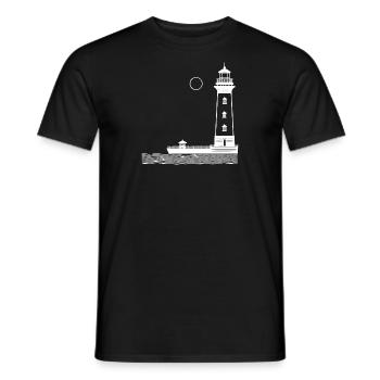 Lighthouse 2 white - Men's T-Shirt - black - Front - AI Model Male 178 light (178cm)