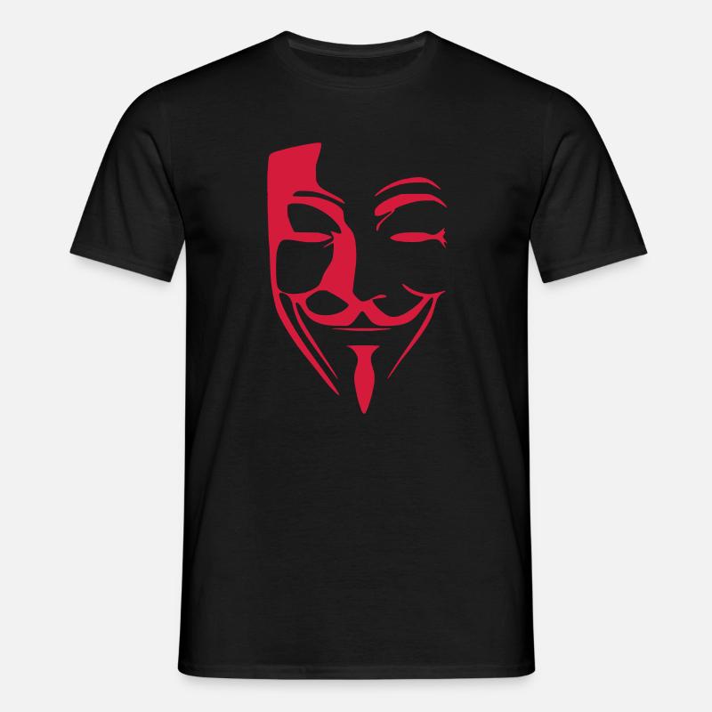 Anonymous - Männer T-Shirt - Schwarz