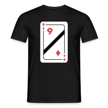 Nine Diamonds Carte à jouer Carte de poker - T-shirt homme - noir - Devant - AI Model Male 178 light (178cm)