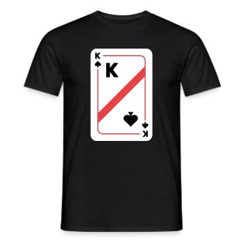 Carte de poker King of Spades - T-shirt homme - noir - Devant - AI Model Male 178 light (178cm)