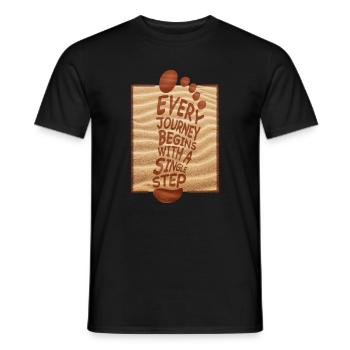 Vacances d’été à la plage Sable - T-shirt homme - noir - Devant - AI Model Male 178 light (178cm)