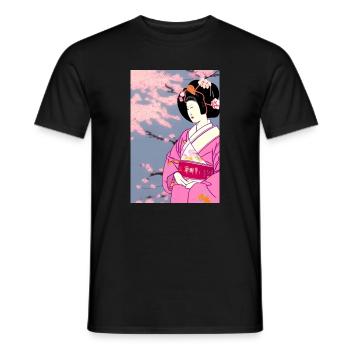 Geisha 3 - Männer T-Shirt - Schwarz - Vorne - AI Model Male 178 light (178cm)