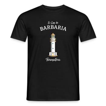 Formentera, Kultiger Leuchtturm Cap de Barbaria, - Männer T-Shirt - Schwarz - Vorne - AI Model Male 178 light (178cm)