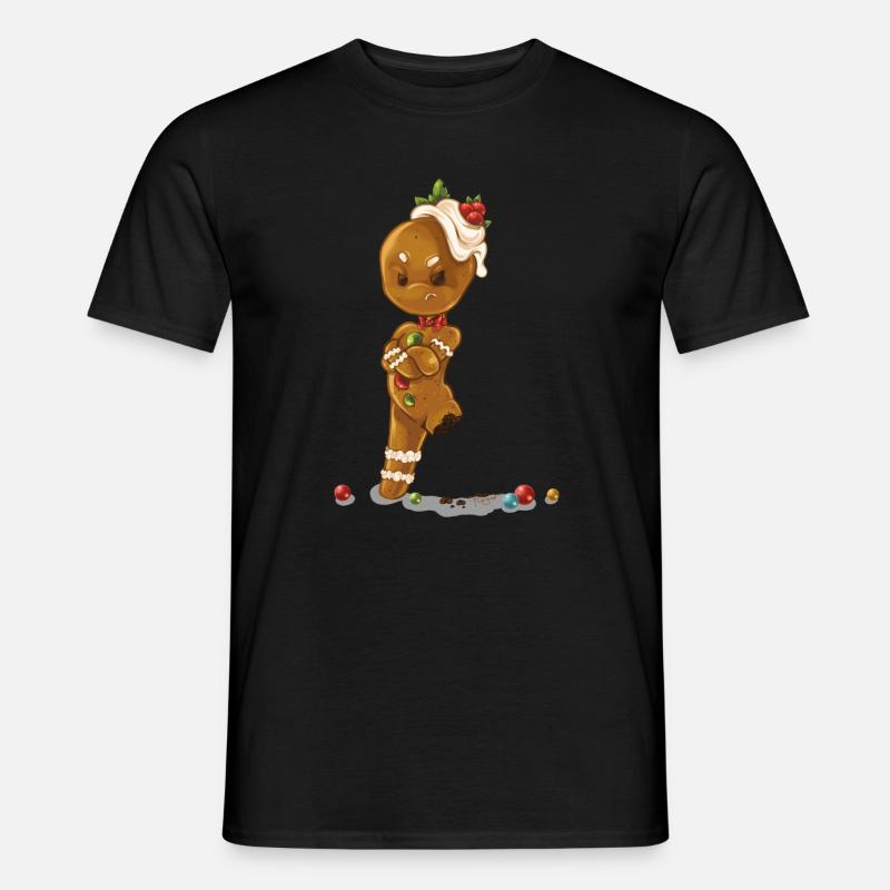 Lebkuchenmann ohne Bein - Männer T-Shirt - Schwarz