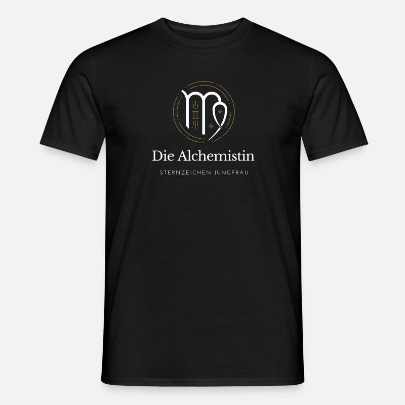 Virgo Alchemistin Symbol - Männer T-Shirt - Schwarz