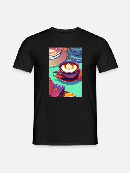 Coffee, coffee beans - Men's T-Shirt - black