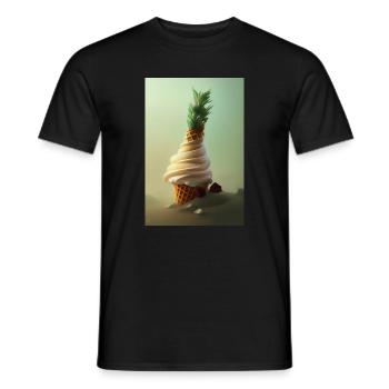 Eiscreme - Männer T-Shirt - Schwarz - Vorne - AI Model Male 178 light (178cm)