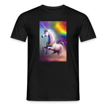 Unicorn - Men's T-Shirt - black - Front - AI Model Male 178 light (178cm)