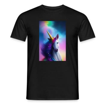 Unicorn - Men's T-Shirt - black - Front - AI Model Male 178 light (178cm)