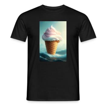 Eiscreme - Männer T-Shirt - Schwarz - Vorne - AI Model Male 178 light (178cm)