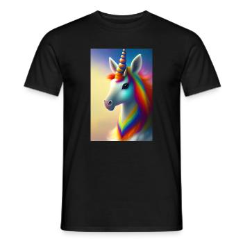 Unicorn - Men's T-Shirt - black - Front - AI Model Male 178 light (178cm)