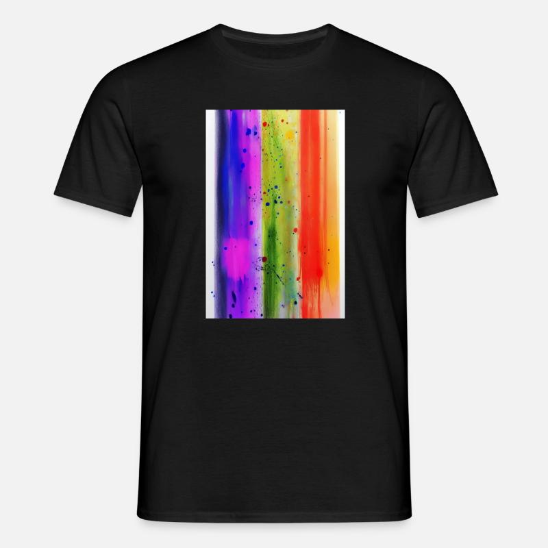 Farbspritzer - Männer T-Shirt - Schwarz