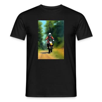 Motocross Riding - Men's T-Shirt - black - Front - AI Model Male 178 light (178cm)