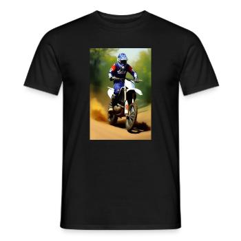 Motocross Riding - Men's T-Shirt - black - Front - AI Model Male 178 light (178cm)