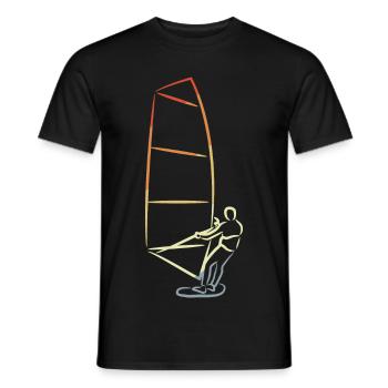 Vintage Windsurfers - Men's T-Shirt - black - Front - AI Model Male 178 light (178cm)