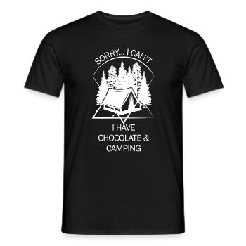 Tente Camping Camper Scout Bivouac - T-shirt homme - noir - Devant - AI Model Male 178 light (178cm)