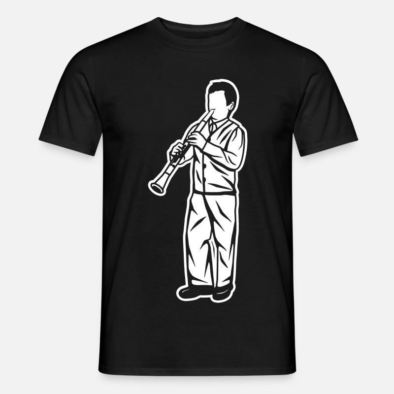Klarinettenjunge - Männer T-Shirt - Schwarz