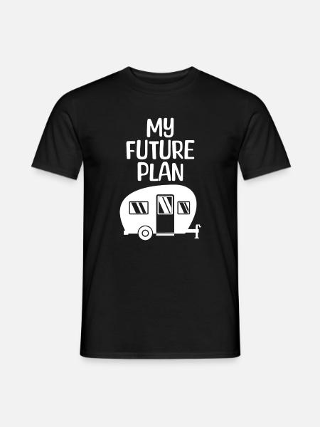 Wohnmobil Wanderer Statement Camping Camper - Männer T-Shirt - Schwarz