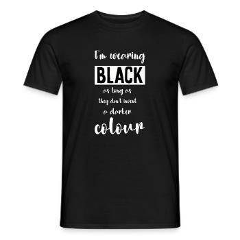 Je porte du noir - T-shirt homme - noir - Devant - AI Model Male 178 light (178cm)