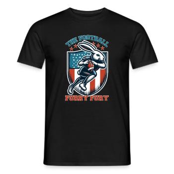 Lièvre aujourd’hui, parti demain : la fureur poilue du football - T-shirt homme - noir - Devant - AI Model Male 178 light (178cm)
