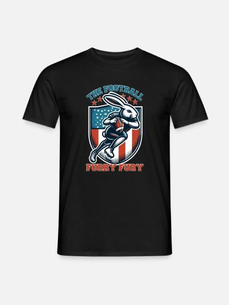 Hare Today, Gone Tomorrow: The Football Furry Fury - Men's T-Shirt - black