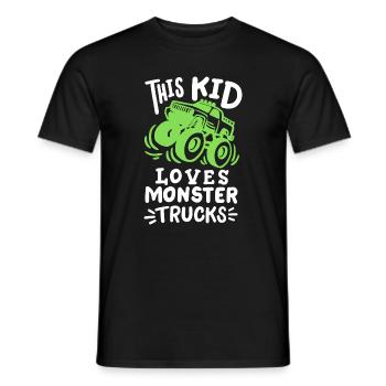 Monstertrucks für Kinder - Männer T-Shirt - Schwarz - Vorne - AI Model Male 178 light (178cm)