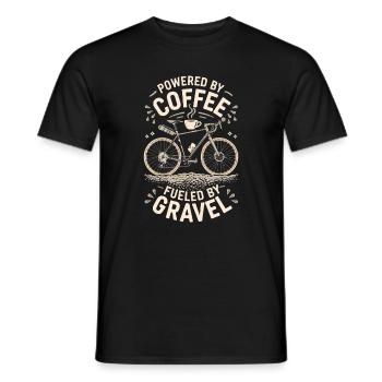 Coffee Powered Bike Graphic - Men's T-Shirt - black - Front - AI Model Male 178 light (178cm)