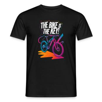 Lebendiges Fahrrad-Enthusiasmus-Design - Männer T-Shirt - Schwarz - Vorne - AI Model Male 178 light (178cm)