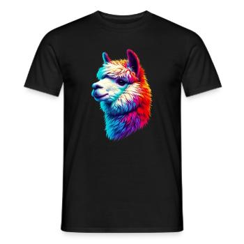 Alpaca - Men's T-Shirt - black - Front - AI Model Male 178 light (178cm)